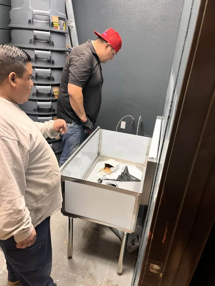 Commercial plumbing and sink installation in Welcome